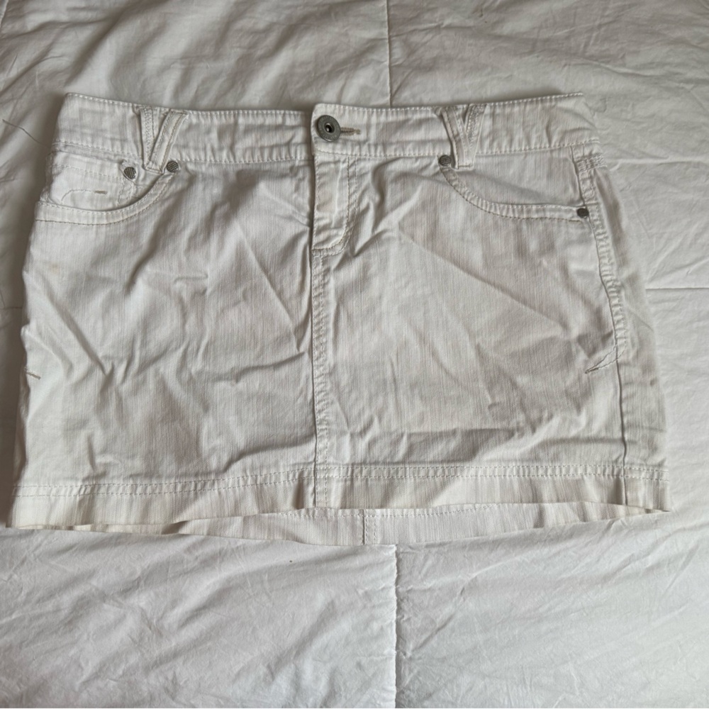 Smart Set White Denim Mini Skirt